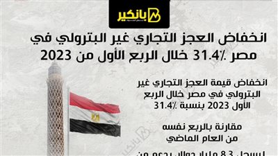 انخفاض العجز التجاري غير البترولي في مصر 31.4% خلال الربع الأول من 2023