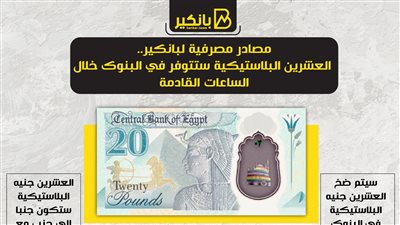مصادر مصرفية لبانكير.. العشرين البلاستيكية ستتوفر في البنوك خلال الساعات القادمة