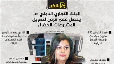 البنك التجاري الدولي CIB يحصل على قرض لتمويل المشروعات الخضراء