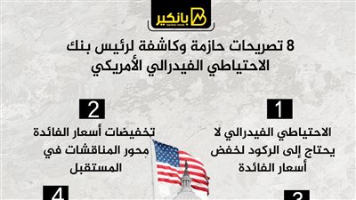 8 تصريحات حازمة وكاشفة لرئيس بنك الاحتياطي الفيدرالي الأمريكي