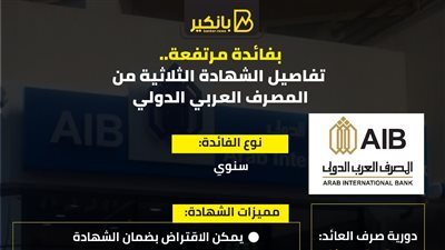  بفائدة مرتفعة.. تفاصيل الشهادة الثلاثية من المصرف العربي الدولي
