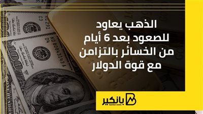 الذهب يعاود للصعود بعد 6 أيام من الخسائر بالتزامن مع قوة الدولار