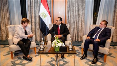 مديرة صندوق النقد الدولي تلتقي مدبولي وحسن عبدالله خلال زيارتها إلى مصر