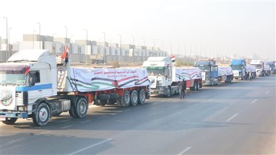 وزير التموين يطلق القافلتين رقم 11 و12 للمساعدات الإنسانية العاجلة لقطاع غزة