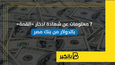 7 معلومات عن شهادة ادخار «القمة» بالدولار من بنك مصر | إنفوجراف
