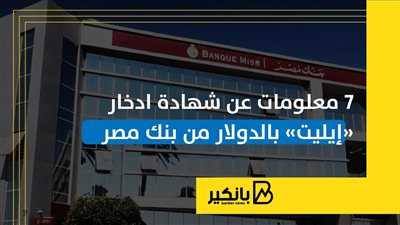 7 معلومات عن شهادة ادخار «إيليت» بالدولار من بنك مصر | إنفوجراف
