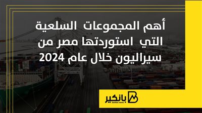 أهم المجموعات السلعية التي استوردتها مصر من سيراليون خلال عام 2024  |إنفوجراف 