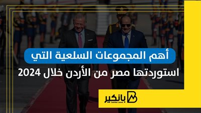 أهم المجموعات السلعية التي استوردتها مصر من الأردن خلال 2024  | إنفوجراف