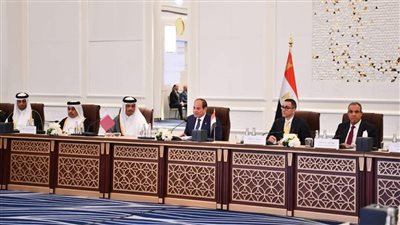 السيسي: الفرصة سانحة للمستثمرين القطريين للاستثمار في مصر بمجال اللوجستيات