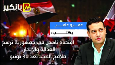 عمرو عامر يكتب: اقتصاد ناهض في جمهورية ترسخ العدالة والإنجاز.. ملامح المجد بعد 30 يونيو