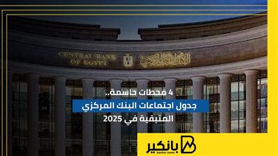 4 محطات حاسمة.. جدول اجتماعات البنك المركزي المتبقية في 2025 | إنفوجراف 