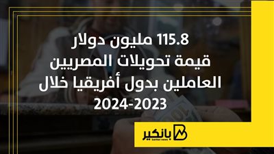 115.8 مليون دولار قيمة تحويلات المصريين العاملين بدول افريقيا خلال 2023-2024 | إنفوجراف  