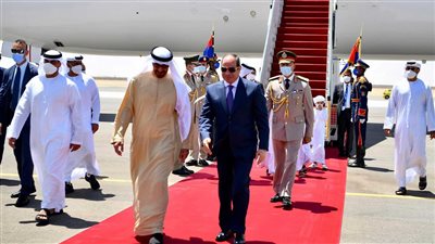 السيسي يستقبل محمد بن زايد آل نهيان رئيس الإمارات
