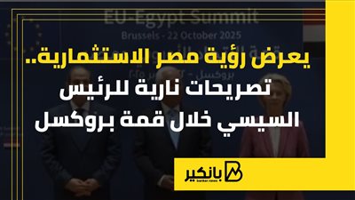 يعرض رؤية مصر الاستثمارية.. تصريحات نارية للرئيس السيسي خلال قمة بروكسل |إنفوجراف