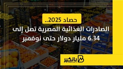 حصاد 2025.. الصادرات الغذائية المصرية تصل إلى 6.34 مليار دولار حتى نوفمبر| إنفوجراف 