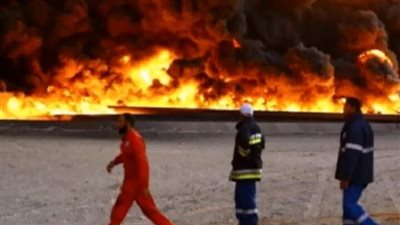 حريق في مجمع شركات نفط بالبصرة جراء هجوم مسيرة..وانهيار حاد في صادرات العراق